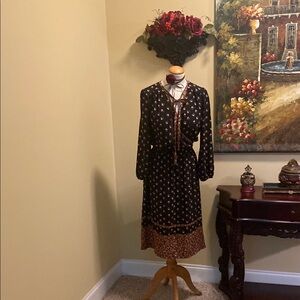 Black and Brown Patterned Dress